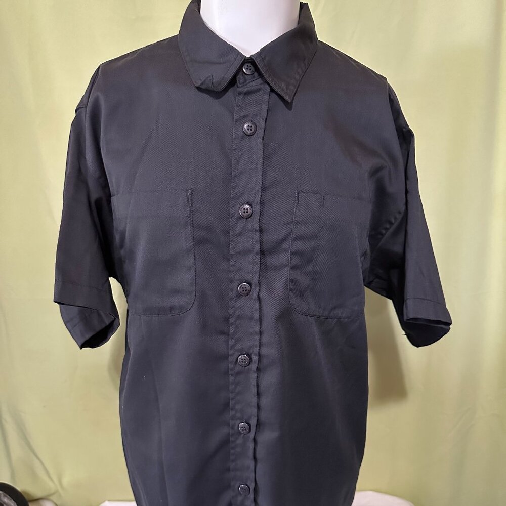 Jesse James Men's Black Work Shirt Button Front SS Size Large